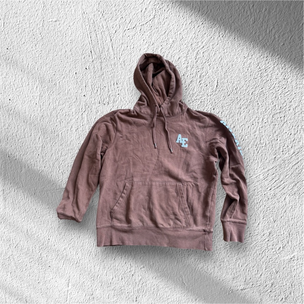 Y2K vintage American eagle brown hoodie 
 Men's Brown Hoodie Sweater